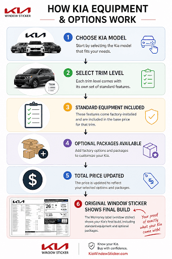 How KIA equipment and options work