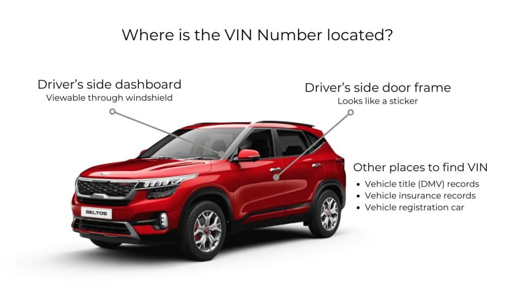 Toyota VIN location